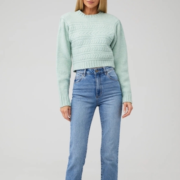 NWT For Love and Lemons Dominique Sweater in Green size small - Picture 5 of 10